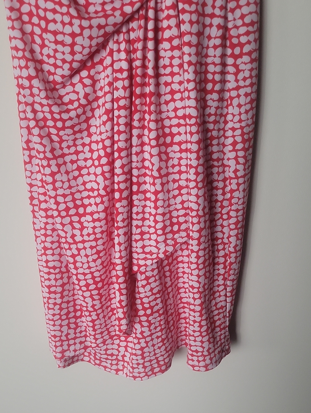 NWT Karen Kane Red Faux Wrap Dress Work Office Modest Cocktail Stretch Floral XS - Picture 11 of 12